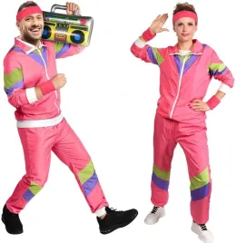 kostium-stroj-lata-80-kurtka-spodnie-retro-dres-jogging-rozmiar-xl