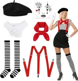 kostium-stroj-pantomimy-6w1-zestaw-czapka-szelki-naklejki-skarpetki