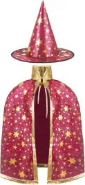 peleryna-czarodzieja-kapelusz-kostium-dzieci-halloween-roza