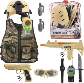 stroj-zolnierza-kostium-wojskowy-zestaw-karabin-helm-akcesoria