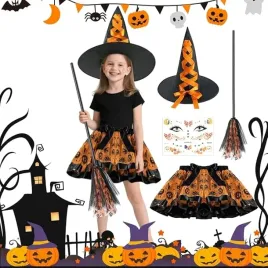 kostium-czarownicy-dla-dziewczynki-halloween-tutu-miotla-naklejki-karnawal