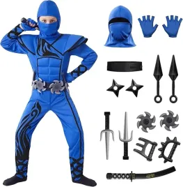 kostium-ninja-dla-dziecka-niebieski-stroj-ninja-halloween-zestaw-10-12-lat