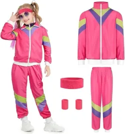 kostium-dzieciecy-lata-80-90-dres-retro-karnawal-rozowy-zestaw-rozmiar-m