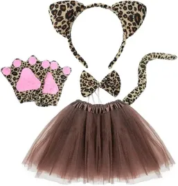 kostium-lamparta-dla-dzieci-zestaw-5el-uszy-ogon-tutu-rekawiczki-brazowy