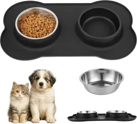 zestaw-miski-dla-psa-i-kota-x2-stal-nierdzewna-mata-36-x-21-cm