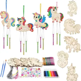 dzwonki-wietrzne-dla-dzieci-zestaw-9-sztuk-jednorozce-tecza-diy