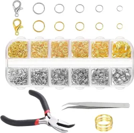 zestaw-kolek-montazowych-do-bizuterii-1200-szt-srebrne-zlote-pierscienie