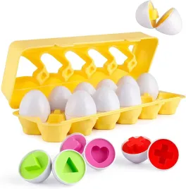 edukacyjne-jajka-sorter-12-szt-kolory-ksztalty-montessori-sortowanie-sorter