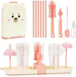 zestaw-szczotek-do-butelek-dla-niemowlat-silikonowy-etui-ociekacz