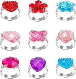 zestaw-9-pierscionkow-dla-dziewczynki-regulowane-ksiezniczka