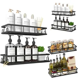 polka-prysznicowa-kuchnia-organizer-pod-prysznic-bez-wiercenia-czarny