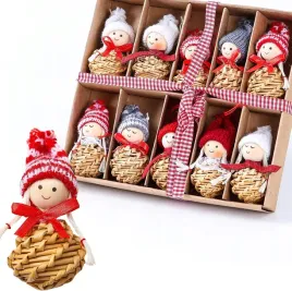 zawieszki-swiateczne-skrzaty-bozonarodzeniowe-10sztuk-czapki-kolorowe