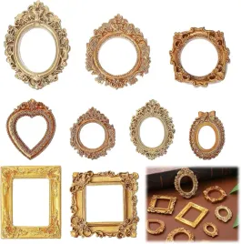 ramki-na-zdjecia-vintage-barok-zlote-dekoracyjne-zestaw-9-sztuk