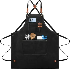 fartuch-roboczy-plocienny-kuchenny-do-grilla-warsztatu-3-kieszenie-garaz