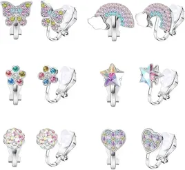 kolczyki-klipsy-dla-dziewcznyek-zestaw-6-par-kolorowe-motyl-tecza