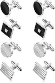 spinki-do-mankietow-czarno-srebrne-eleganckie-zestaw-4-par