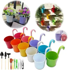 zestaw-10-doniczek-wiszacych-metalowych-z-uchwytami-narzedzia-ogrodowe