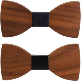 drewniana-muszka-meska-2-szt-elegancka-orzech-wesele-prezent