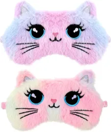 maska-do-spania-dla-dzieci-pluszowa-kotek-opaska-na-oczy-2-szt
