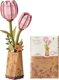 drewniane-puzzle-3d-kwiat-rozowy-tulipan-model-diy-prezent