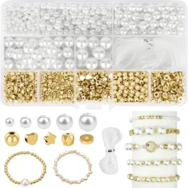 koraliki-do-bizuterii-naszyjnikow-1090-szt-perly-zlote-zestaw-diy