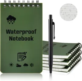 zestaw-5-mini-notatnikow-wodoodpornych-z-dlugopisem-reporterskie