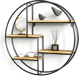 okragly-regal-z-4-polkami-sciennymi-polka-scienna-industrialny-salon