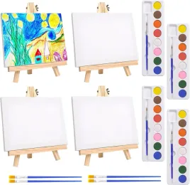 zestaw-malarski-dla-dzieci-4x-plotno-sztaluga-farby-akwarele-pedzle-diy