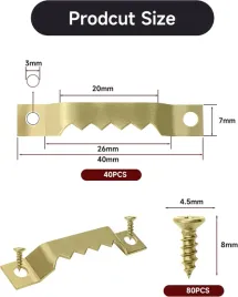 haki-do-obrazow-zestaw-40-szt-zabkowane-wieszaki-sruby-zlote