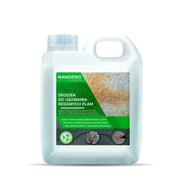 NANOPRO Preparat do Usuwania Rdzy 1L Bezpieczny dla bruku i kamienia