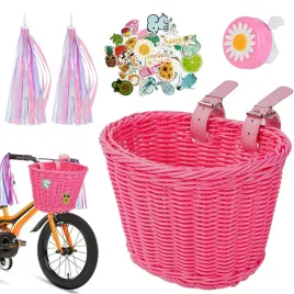 koszyk-na-rower-rozowy-dzwonek-ozdoba-zestaw-rowerowy-dla-dziewczynki