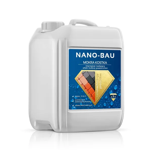 EFEKT MOKRY Nano-Bau impregnat MOKRA KOSTKA trwały efekt na ponad 3 lata 5L