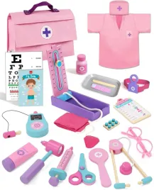 zestaw-lekarski-dla-dziewczynki-walizka-fartuch-23-el-rozowy