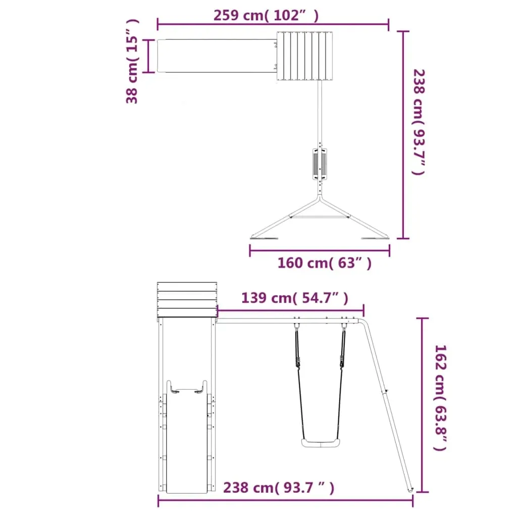 plac-zabaw-do-ogrodu-lite-drewno-sosnowe-stan-nowy