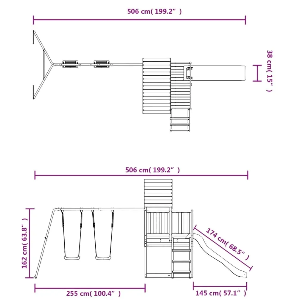 plac-zabaw-do-ogrodu-lite-drewno-sosnowe-stan-nowy
