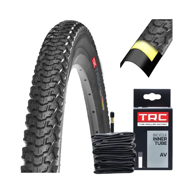 Opona rowerowa 28 TRC 700x40 42-622 ANTYPRZEBICIOWA + dętka do roweru AV48