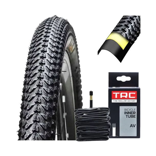 Opona rowerowa 26 TRC 26x1.95 WKŁADKA ANTYPRZEBICIOWA 54-559 + dętka AV48