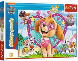 puzzle-100-glitter-w-blasku-skye-trefl