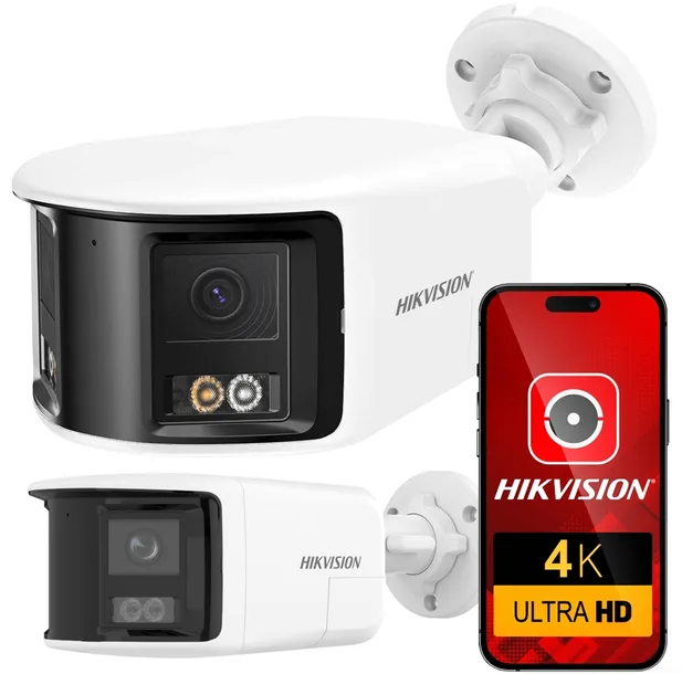 Kamera Ip 8MP PoE Panoramiczna Hikvision Full Color Live Guard Głośnik