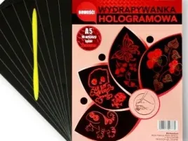 wydrapywanka-hologramowa-a5-czerwona-a-10-rylec