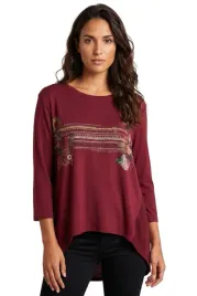 bluzka-damska-desigual-dorotea-bordowa-luzna