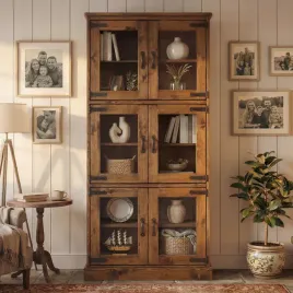 witryna-drewniana-trzypoziomowa-rustyk