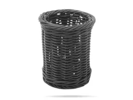koszyk-na-sztucce-czarny-polipropylen-srednica-10-cm-wysokosc-12-cm-hendi