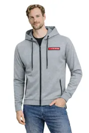 bluza-meska-z-kapturem-b267-jasnoszara-bawelniana-rozpinana-z-logo-bawelna