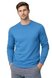 bluza-meska-bez-kaptura-niebieska-bez-logo-bawelniana-prezent-bawelna-basic