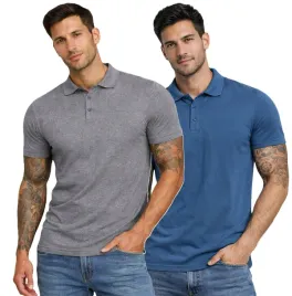 meska-koszulka-polo-2pack-szara-granatowa-bawelniana-polowka-klasyczna