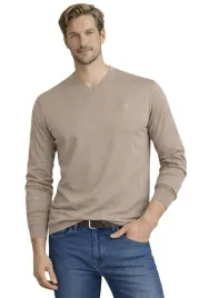 sweter-meski-8953-cappucino-bawelniany-klasyczny-elegancki-gladki-prezent