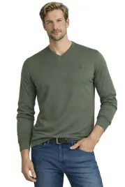 sweter-meski-9205-khaki-bawelniany-klasyczny-elegancki-gladki-prezent