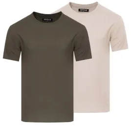 t-shirt-koszulka-meska-bawelniana-klasyczna-gladka-zestaw-3pack-khaki-bez