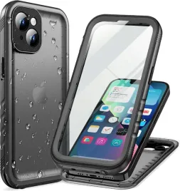 cozycase-etui-wodoodporne-360-do-iphone-13-mini-tytan-czarny-matowe